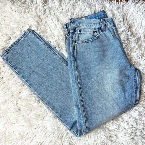 Levi's Middy Straight Leg Distressed Blue Jeans 29 - Picture 10 of 10